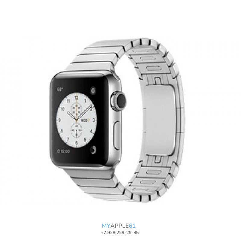 Apple Watch Series 2, 38 мм, корпус из нержавеющей стали, блочный браслет